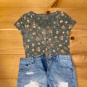 Floral crop top